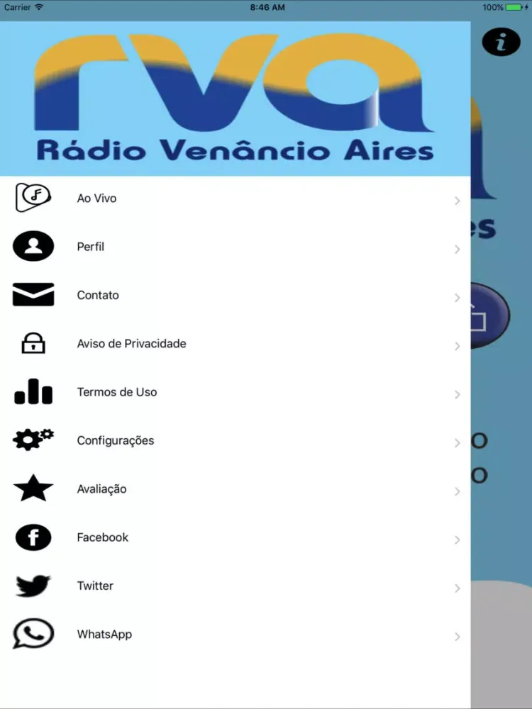 ภาพหน้าจอของ RVA 910 AM iPad 