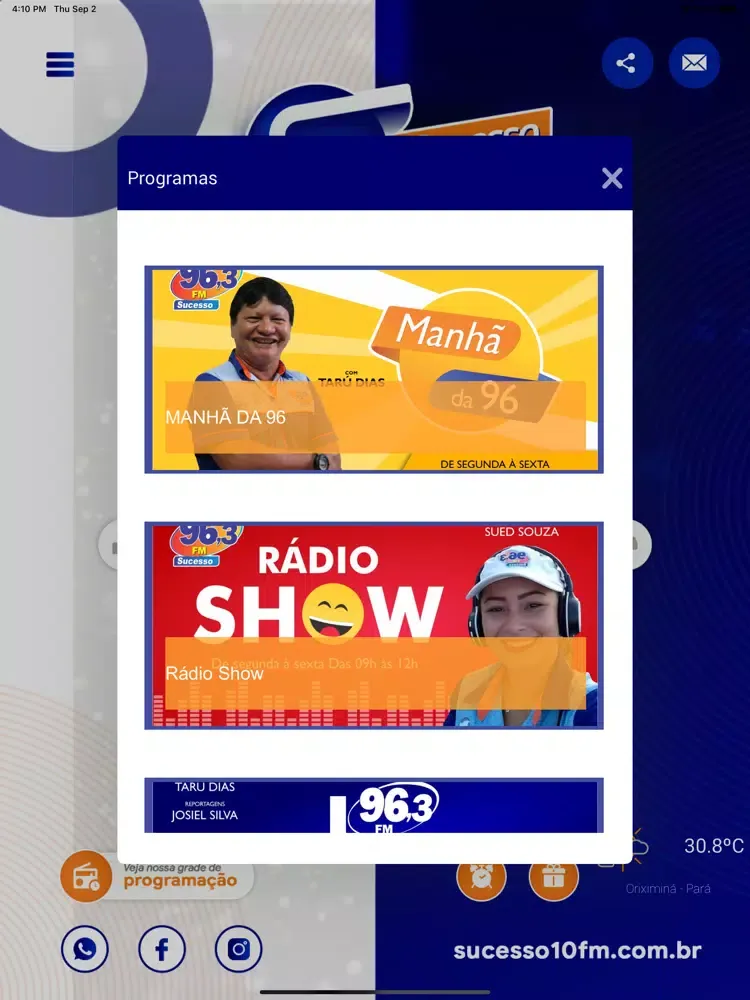 Zrzuty ekranu Rádio Sucesso iPad 