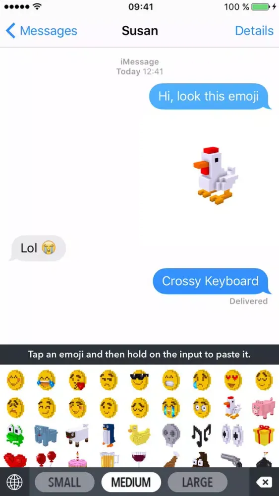 Tangkapan layar Crossy Keyboard