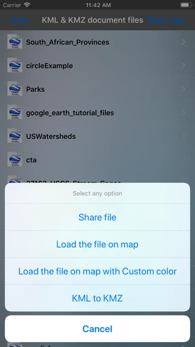 Ảnh chụp màn hình của Kml to Kmz-Kmz to Kml app