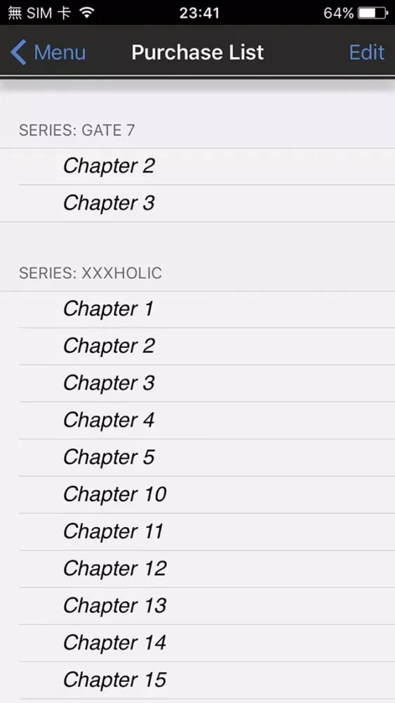 Capturas de tela do Comic Tracker