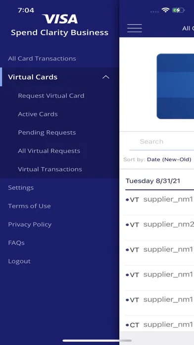 Zrzuty ekranu Spend Clarity Business