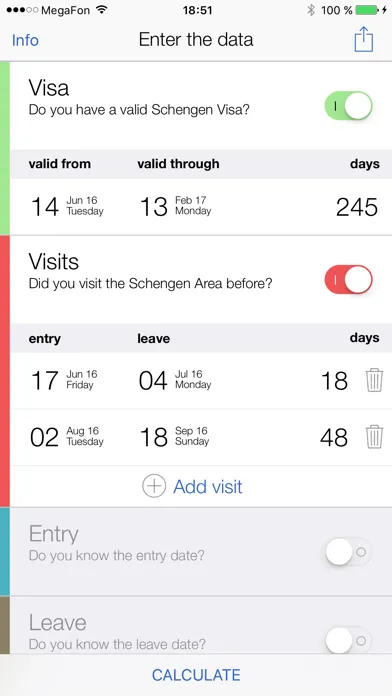 Schengen Calculator স্ক্রিনশট