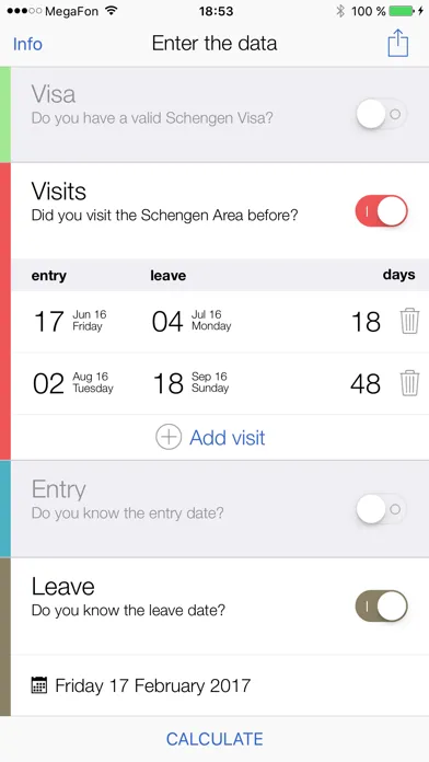 Schengen Calculator স্ক্রিনশট