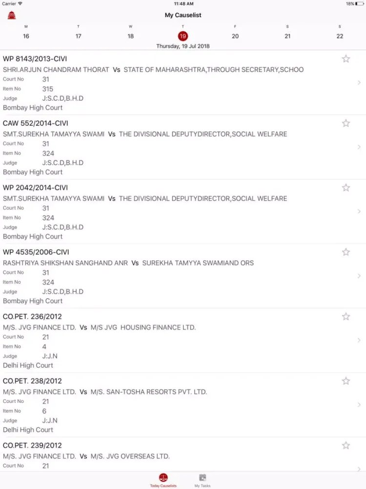 Screenshot di LegalAstra High Court iPad 