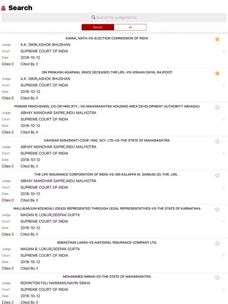 Screenshot di LegalAstra High Court iPad 