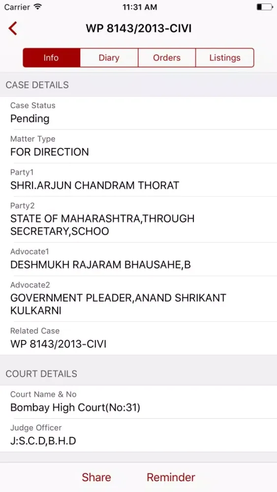 Screenshot di LegalAstra High Court