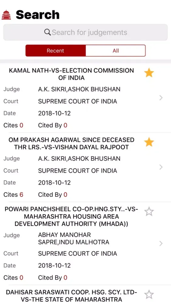 Screenshot di LegalAstra High Court