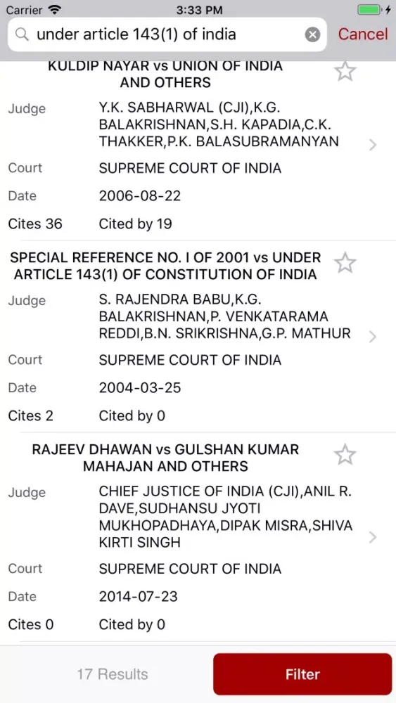 Screenshot di LegalAstra High Court