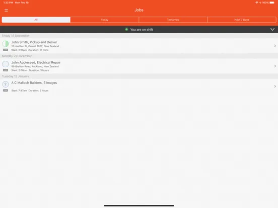Скриншоты vWork iPad