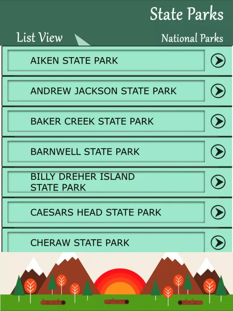 Zrzuty ekranu State Parks In South Carolina iPad 