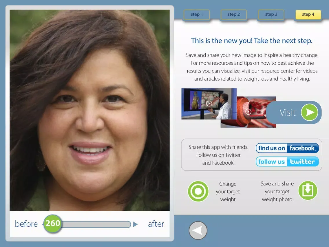 Visualize You: weight change viewer — free version iPad  Ekran Görüntüleri