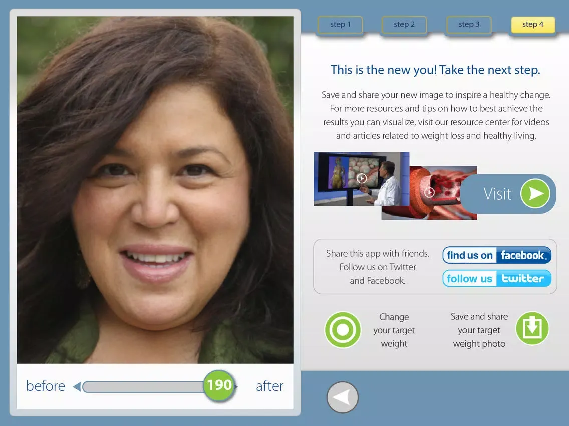 Visualize You: weight change viewer — free version iPad  Ekran Görüntüleri