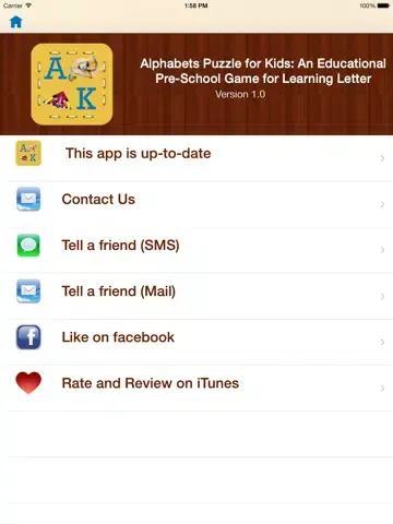 Скриншоты Alphabets Puzzle for Kids: ABC- An Educational Pre-School Game for Learning Letter iPad 