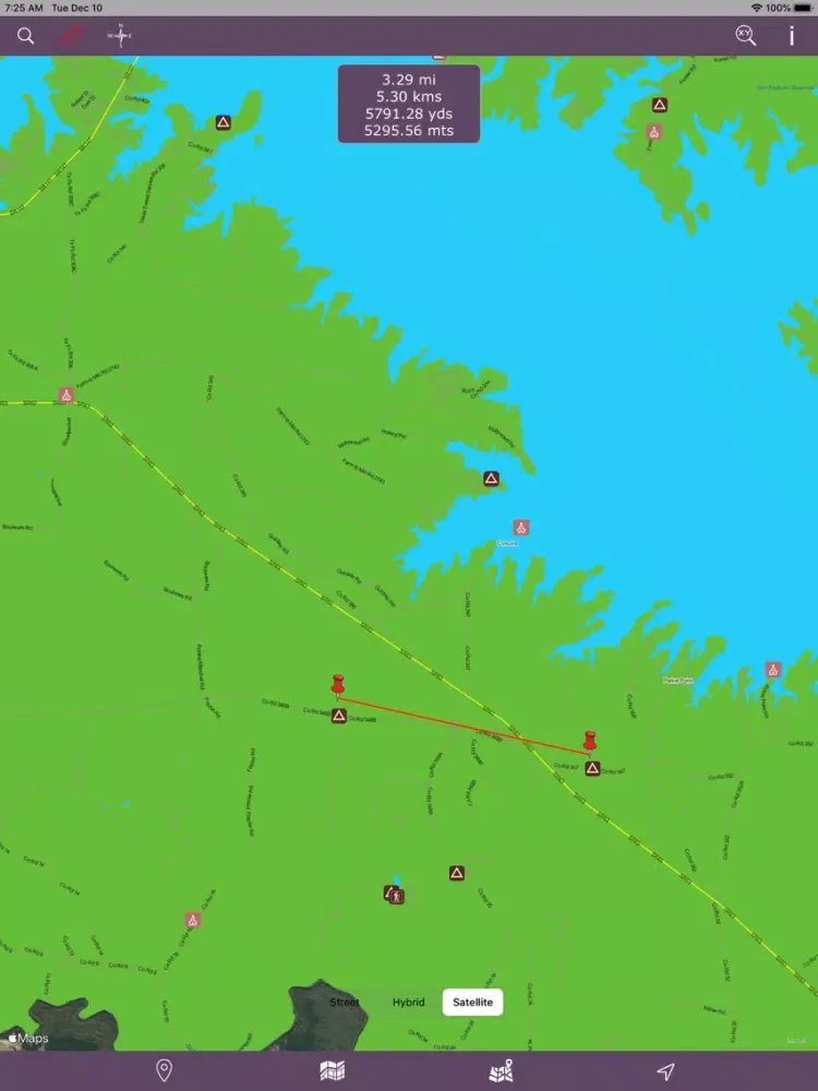 ภาพหน้าจอของ Angelina National Forest – GPS iPad 