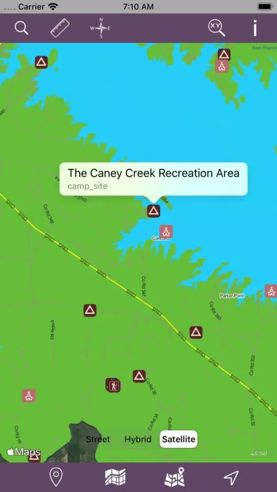 ภาพหน้าจอของ Angelina National Forest – GPS