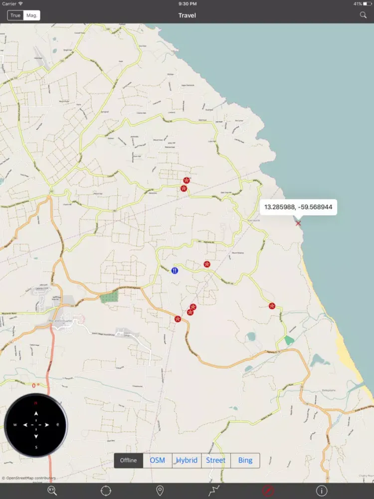 Tangkapan layar BARBADOS – GPS Travel Map Offline Navigator iPad 