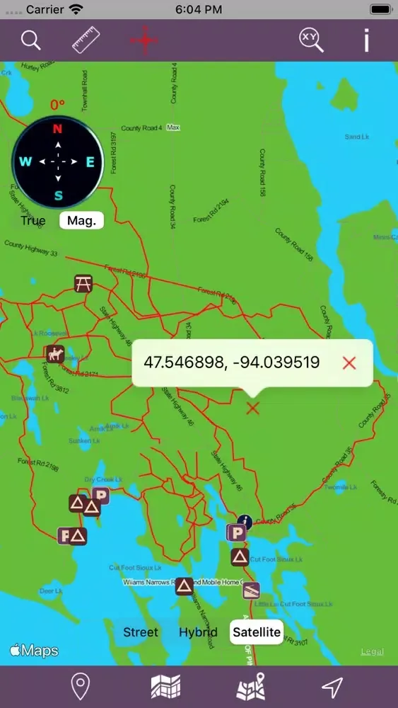 Chippewa National Forest – GPS Screenshots
