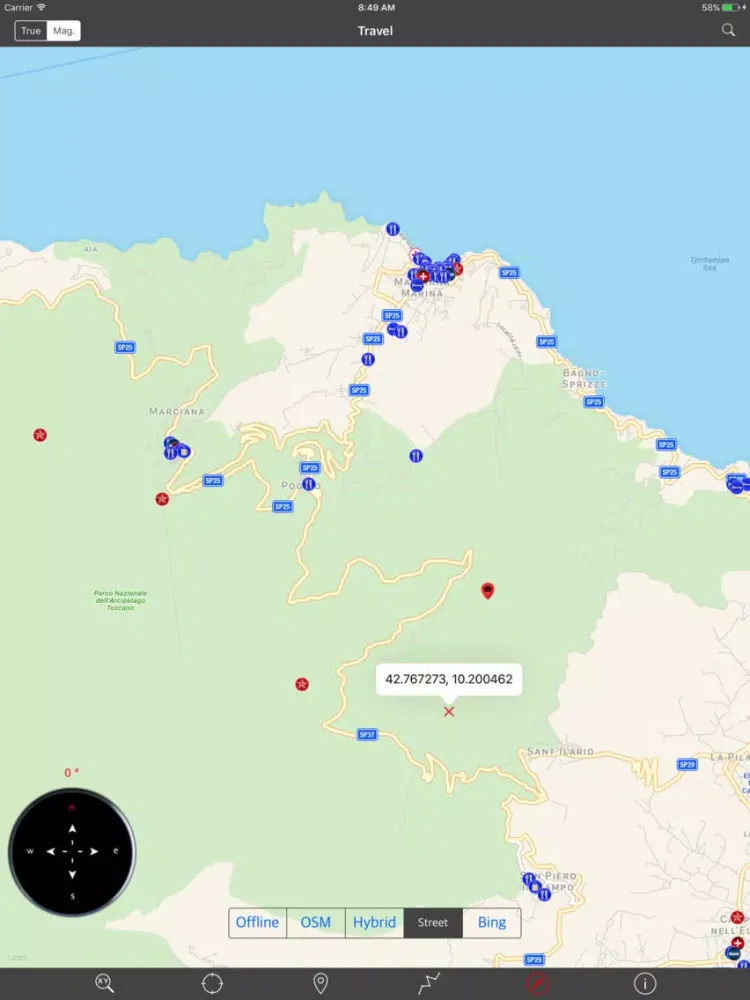 ELBA ISLAND – GPS Travel Map Offline Navigator iPad  Screenshots