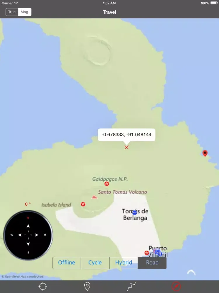 GALAPAGOS ISLANDS – GPS Travel Map Offline Navigator iPad  Screenshots
