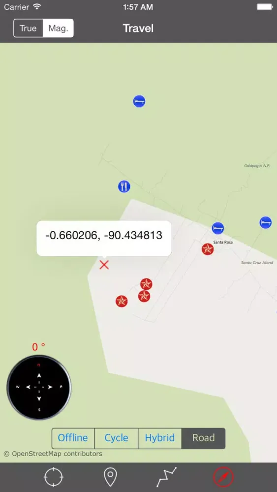 GALAPAGOS ISLANDS – GPS Travel Map Offline Navigator Screenshots