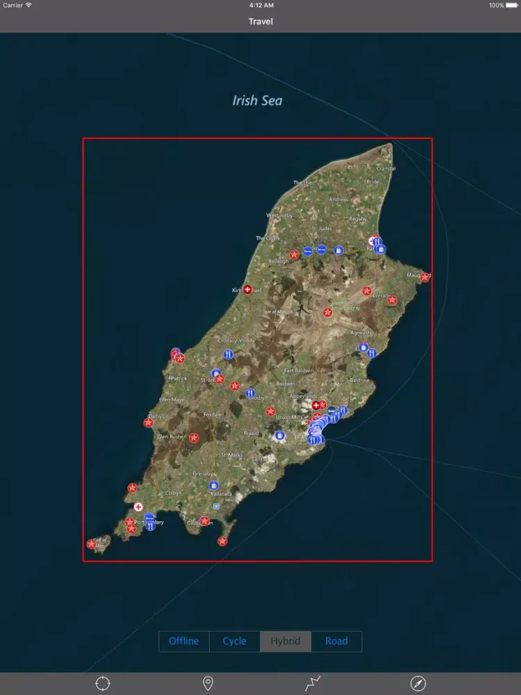 Capturas de tela do ISLE OF MAN – GPS Travel Map Offline Navigator iPad 