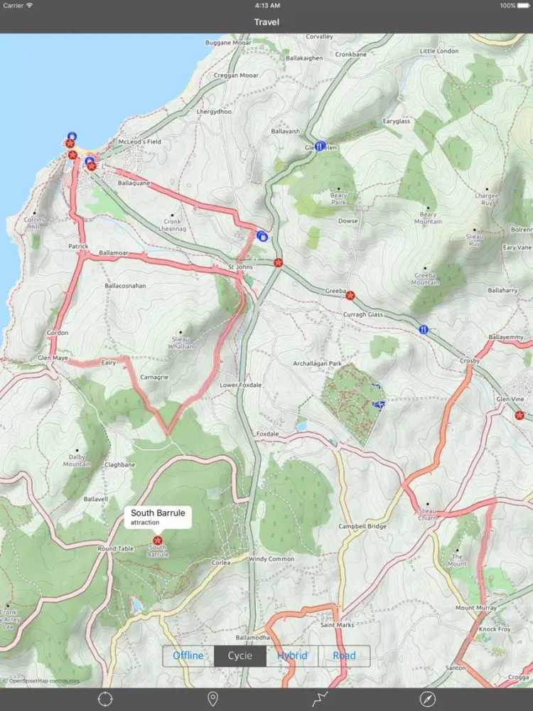 Capturas de tela do ISLE OF MAN – GPS Travel Map Offline Navigator iPad 