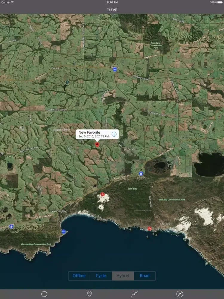 Tangkapan layar KANGAROO ISLAND (SOUTH AUSTRALIA) – GPS Travel Map iPad 