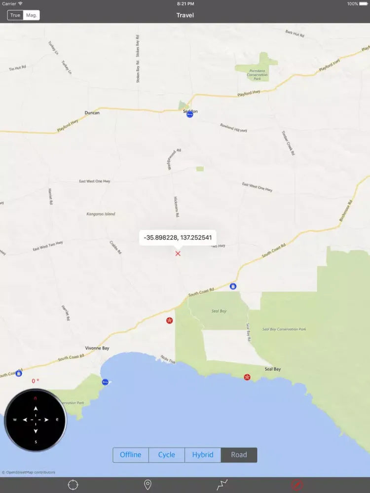 Tangkapan layar KANGAROO ISLAND (SOUTH AUSTRALIA) – GPS Travel Map iPad 