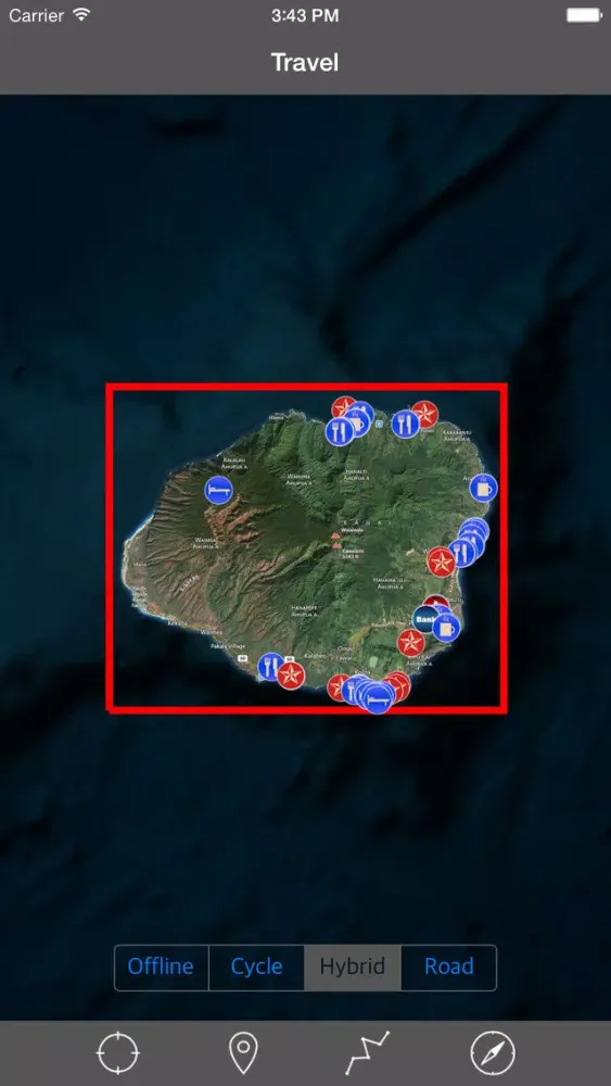 KAUAI – GPS Travel Map Offline Navigator Screenshots