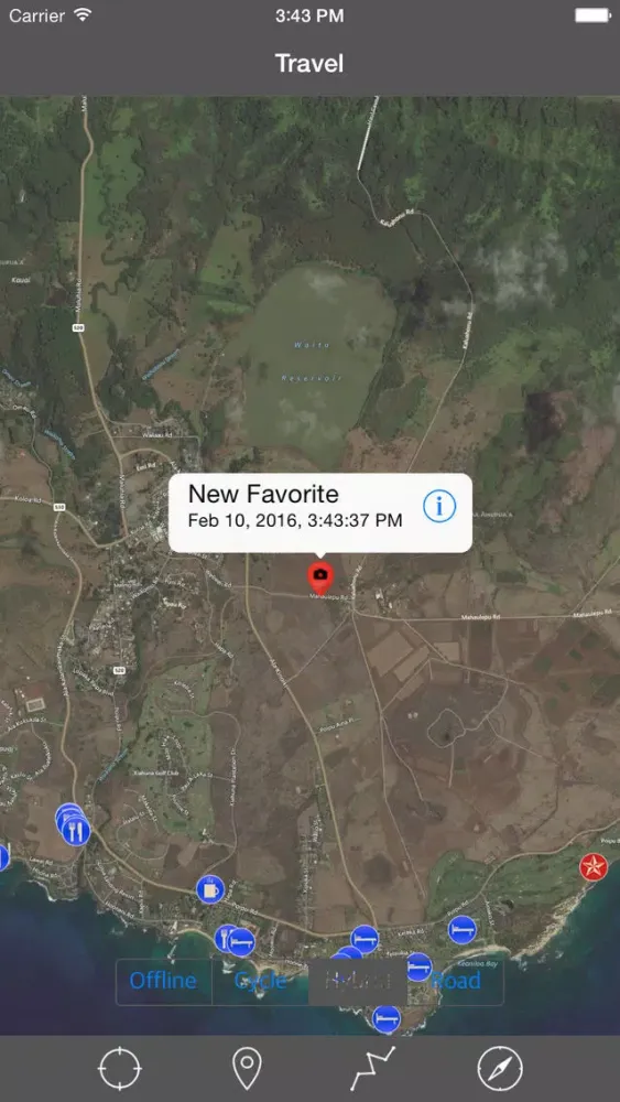 KAUAI – GPS Travel Map Offline Navigator Screenshots