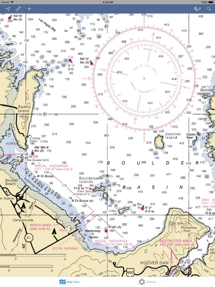 Lake Mead (Las Vegas) Boating iPad 应用截图