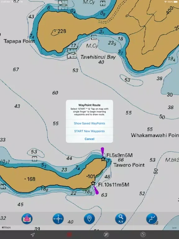 Zrzuty ekranu Marlborough Sounds (NZ) GPS iPad 
