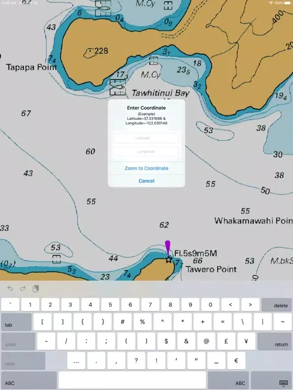 Zrzuty ekranu Marlborough Sounds (NZ) GPS iPad 