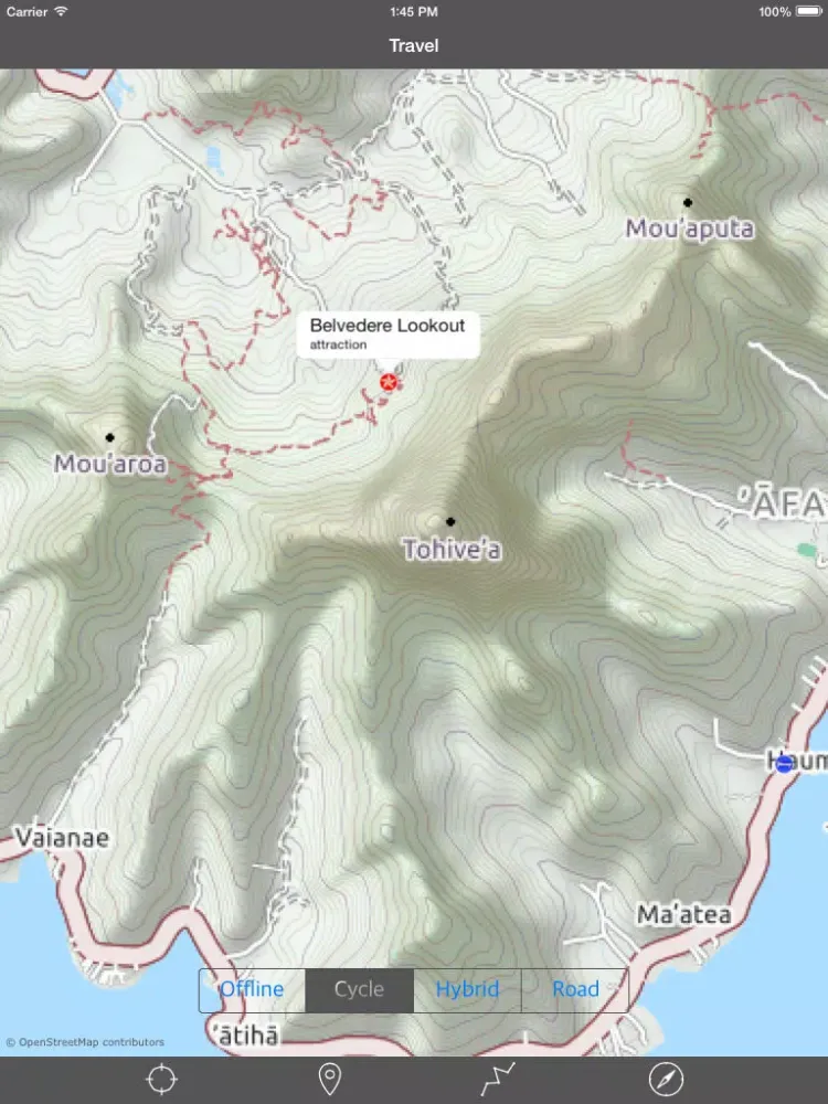 Tangkapan layar MOOREA – GPS Travel Map Offline Navigator iPad 