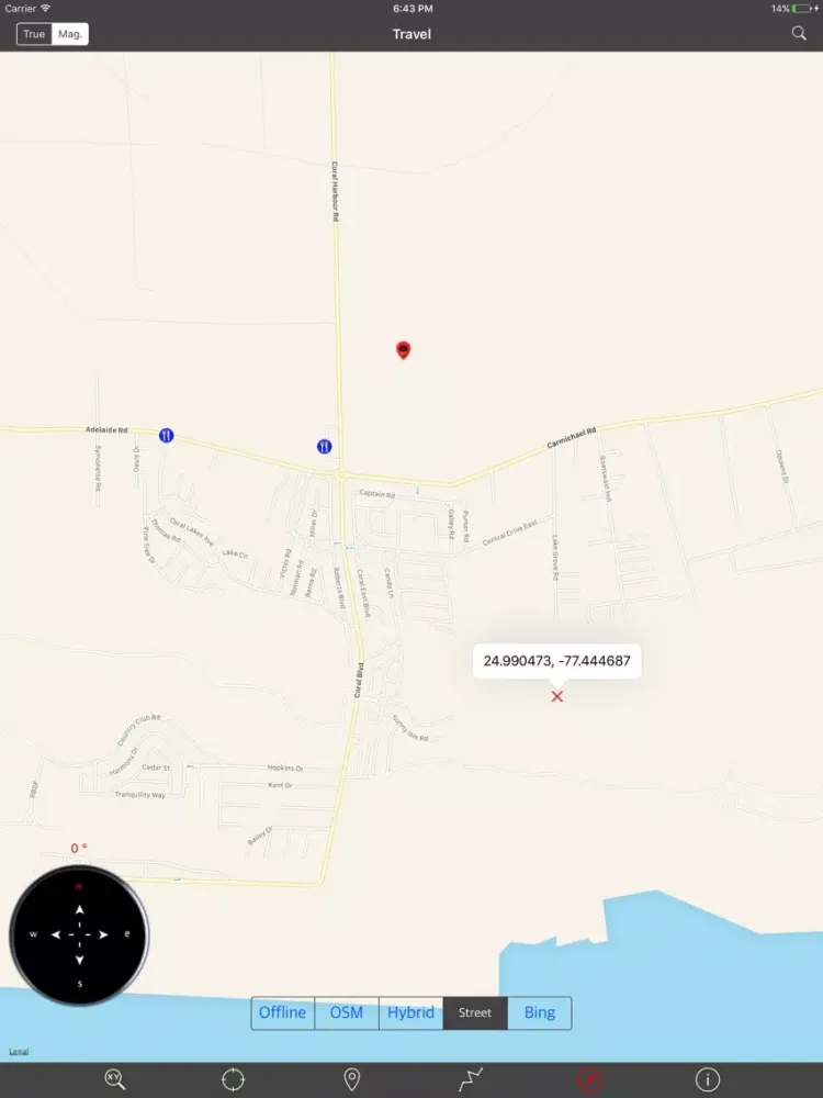 NEW PROVIDENCE ISLAND & PARADISE ISLAND – GPS MAP iPad  Screenshots