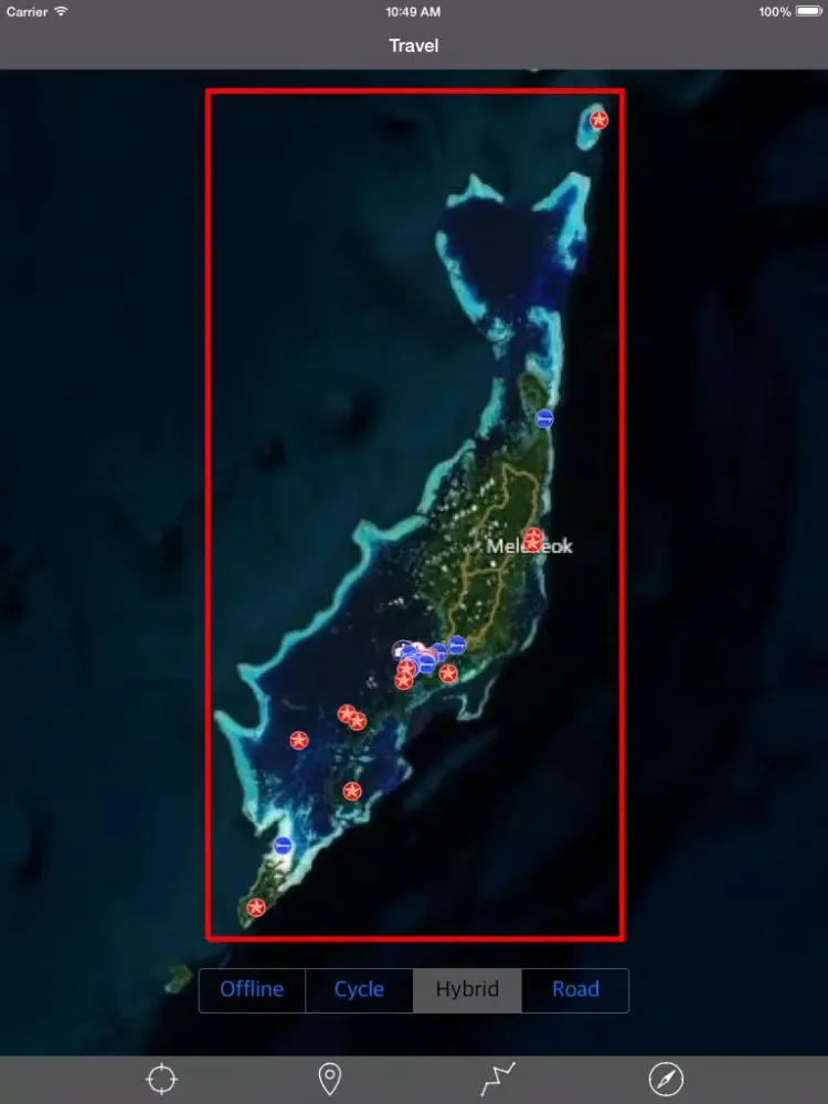 PALAU ISLANDS – GPS Travel Map Offline Navigator iPad  Screenshots