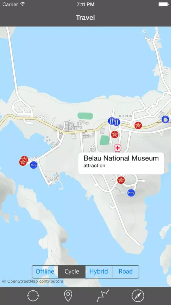 PALAU ISLANDS – GPS Travel Map Offline Navigator Screenshots