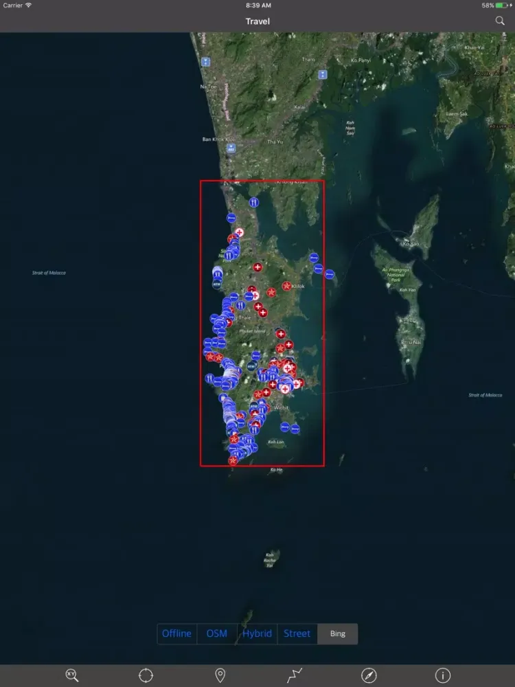 Captures d'écran de PHUKET ISLAND – GPS Travel Map Offline Navigator iPad 