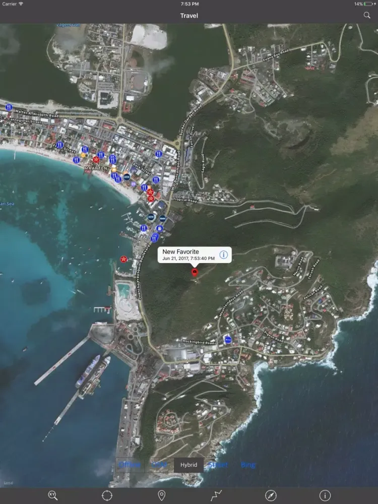 SAINT MARTIN – GPS Travel Map Offline Navigator iPad  স্ক্রিনশট