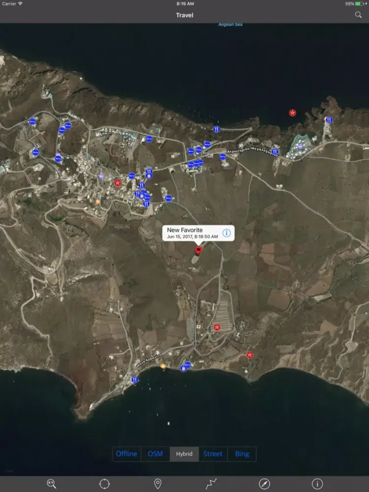 Capturas de tela do SANTORINI (GREECE) – Travel Map Offline Navigator iPad 