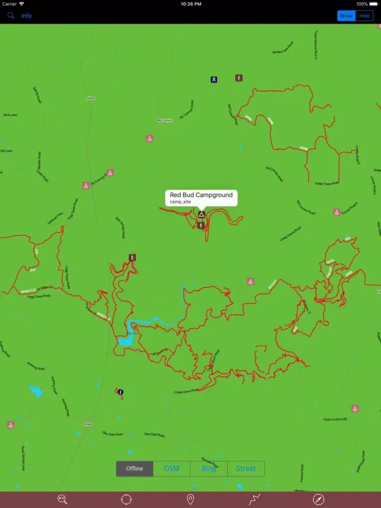 Shawnee National Forest – GPS iPad  Screenshots