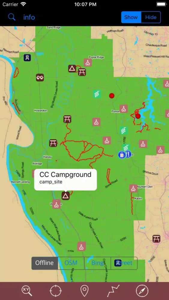 Shawnee National Forest – GPS Screenshots