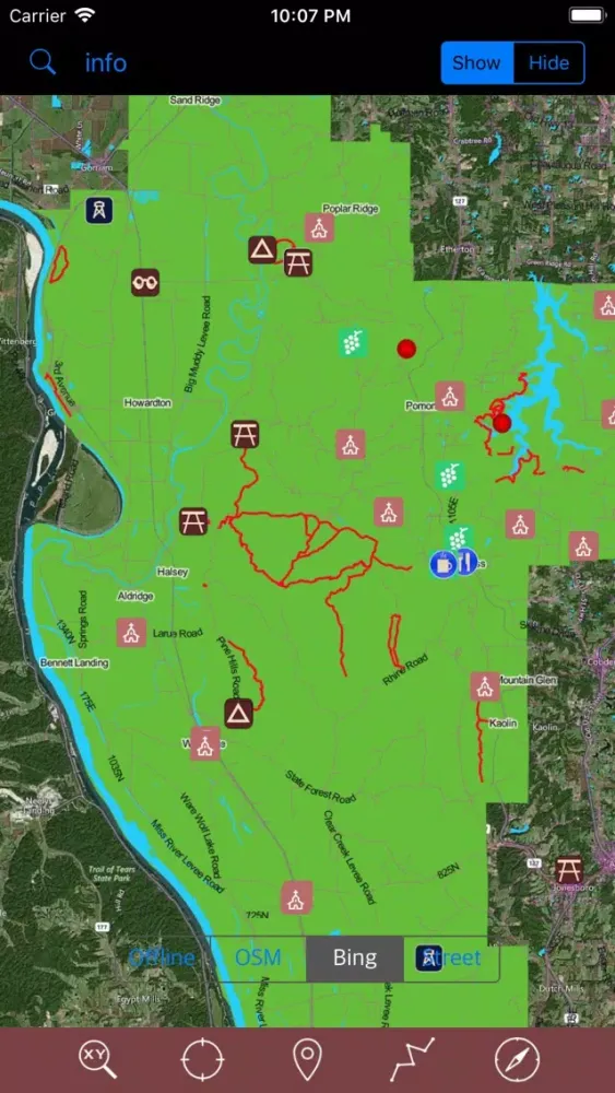 Shawnee National Forest – GPS Screenshots