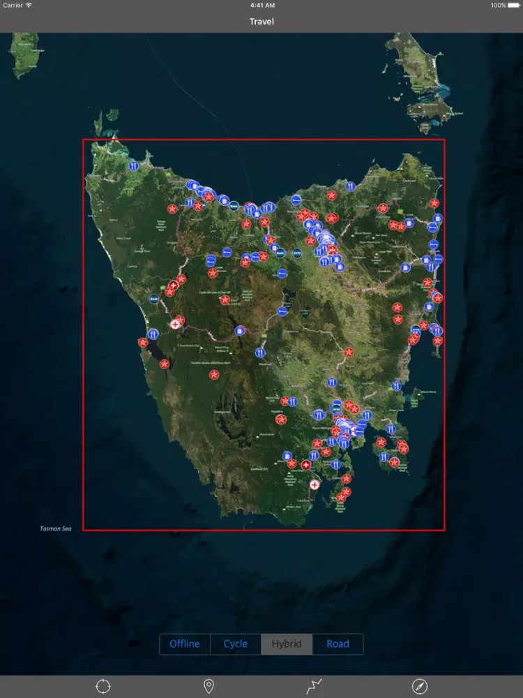 TASMANIA – GPS Travel Map Offline Navigator iPad  Screenshots