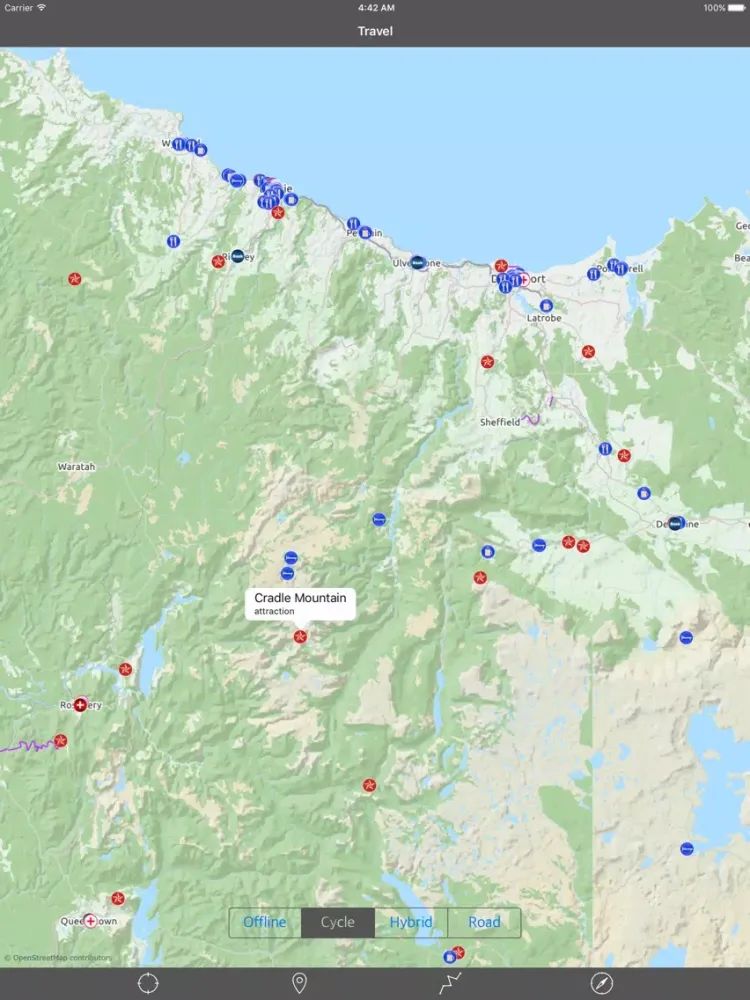 TASMANIA – GPS Travel Map Offline Navigator iPad  Screenshots