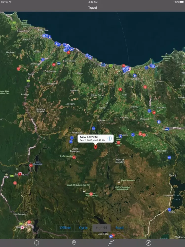 TASMANIA – GPS Travel Map Offline Navigator iPad  Screenshots