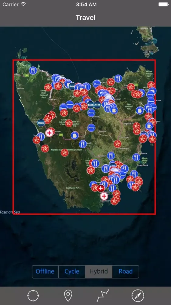 TASMANIA – GPS Travel Map Offline Navigator Screenshots