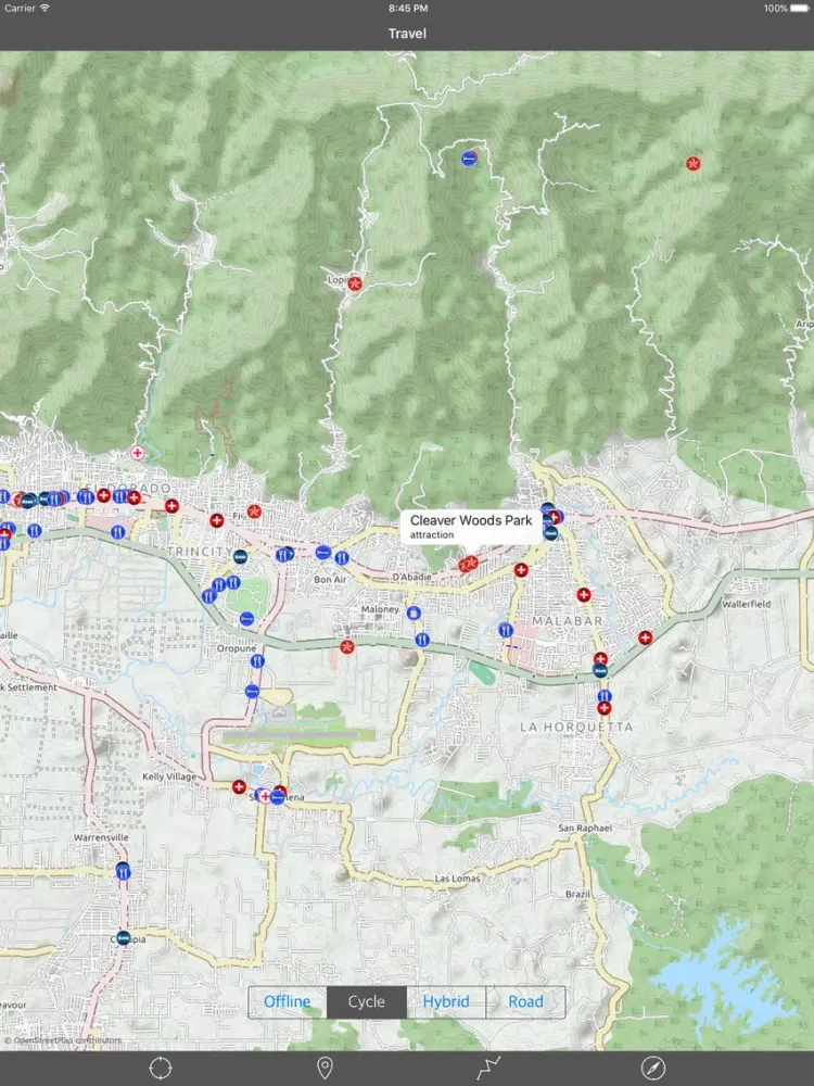 TRINIDAD & TOBAGO – Travel Map Offline Navigator iPad  Screenshots