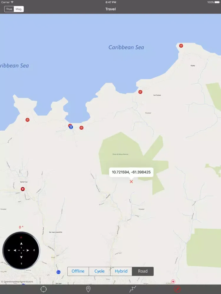 TRINIDAD & TOBAGO – Travel Map Offline Navigator iPad  Screenshots